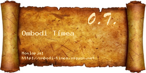 Ombodi Tímea névjegykártya